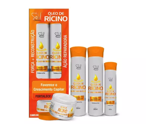Kit capilar óleo de rícino - Soul cosméticos