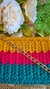 Bolsa Clutch de crochê colorida