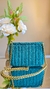 Bolsa Clutch de crochê na cor verde