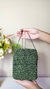 Bolsa crossbody de crochê verde musgo