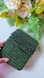 Bolsa crossbody de crochê verde musgo