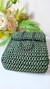 Bolsa crossbody de crochê verde musgo