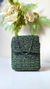 Bolsa crossbody de crochê verde musgo