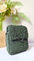 Bolsa crossbody de crochê verde musgo