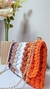 Bolsa clutch de crochê tons terrosos