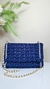 Bolsa clutch de crochê azul