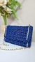 Bolsa clutch de crochê azul