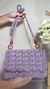 Bolsa clutch de crochê rose