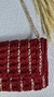 Bolsa clutch de crochê vermelha