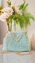 Bolsa de crochê de ombro verde