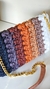 Bolsa clutch de crochê tons terrosos