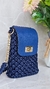 Bolsa crossbody de crochê azul