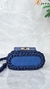 Bolsa crossbody de crochê azul