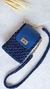 Bolsa crossbody de crochê azul