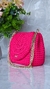 Bolsa de ombro de crochê de tamanho médio rosa pink