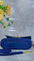 Bolsa de crochê de ombro azul