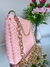 Bolsa Clutch de crochê rosa bebê