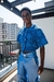 Camisa OMI de crochê azul royal - comprar online