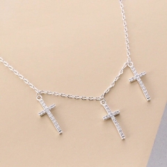 Choker 3 Cruz Cravejadas - comprar online
