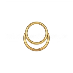 Piercing Daith Argola Dupla Lisa Dourada