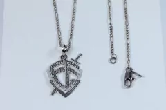 Corrente Masculina Pingente Escudo Fé - comprar online