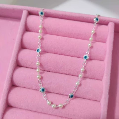 Choker Pérolas e Olho Grego - comprar online