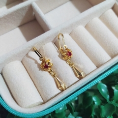Brinco Argola Gota Zircônia