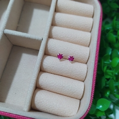 Brinco Coração Pink - comprar online