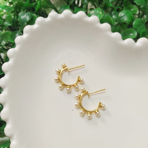 Brinco Argola Pérola