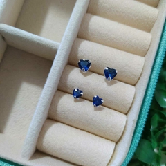 Brinco Coração Azul