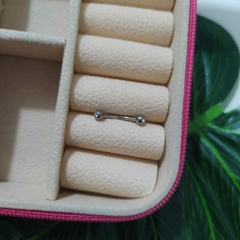 Piercing Micro Curvo Cravejado