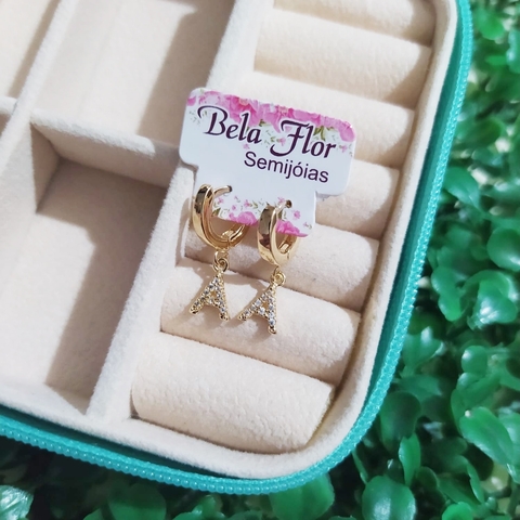 Brinco Argola Pingente Inicial