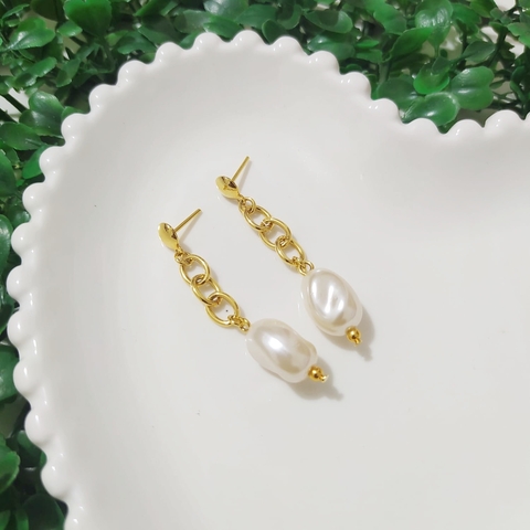 Brinco Pingente Pérola