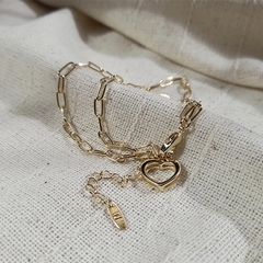 Pulseira Cartier Dupla Pingente Coração