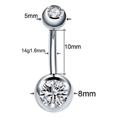 Piercing Umbigo 2 Pedras na internet