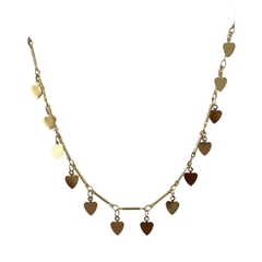 Choker Pingentes Corações