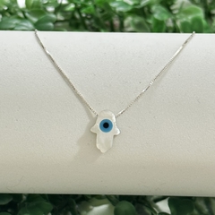 Pulseira Madre Pérola Mão de Fátima e Olho Grego na internet