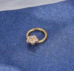 Piercing Argola Click Flor Daith - Bela Flor Semijoias