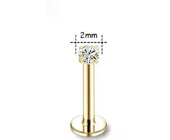 Piercing Labret Ponto de Luz 2 mm na internet