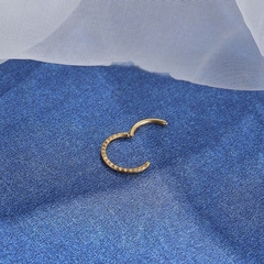 Piercing Argola Segmentada Detalhada Septo/Daith