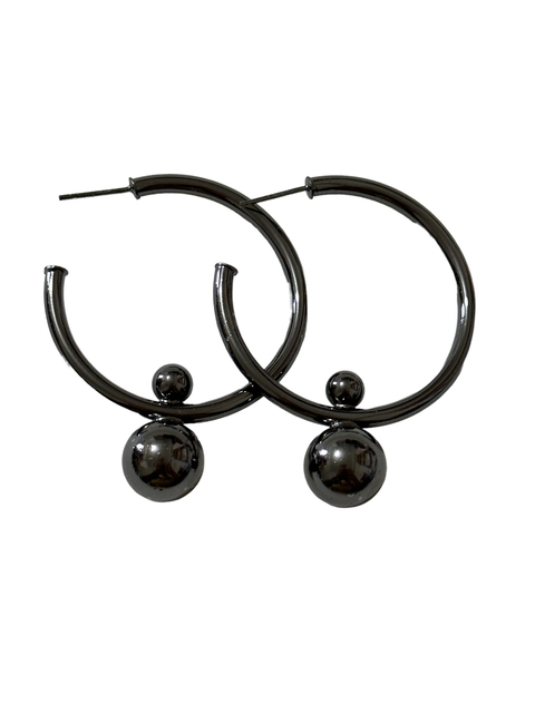 Brinco Argola Pingente Bola