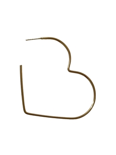 Brinco Argola Aberta Coração - comprar online