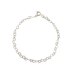 Pulseira Malha Corações