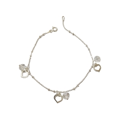 Pulseira Corações e Cristais