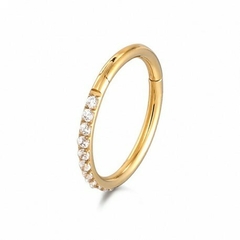 Piercing Argola Segmentada Cravejada