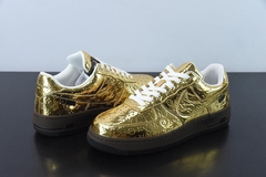 Tênis Louis Vuitton Nike Air Force 1 Low By Virgil Abloh Metallic Gold na internet