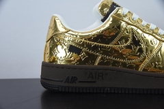Tênis Louis Vuitton Nike Air Force 1 Low By Virgil Abloh Metallic Gold