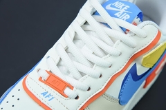 Tênis Nike Air Force 1 Low Shadow Sail Game Royal Rush Orange University Blue - Loja Princípios