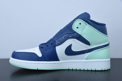 Tênis Jordan 1 Mid Blue Mint na internet
