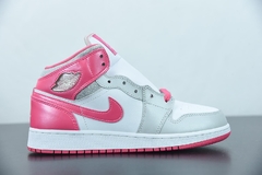 Tênis Jordan 1 Mid White Metallic Platinum Dynamic Pink - comprar online